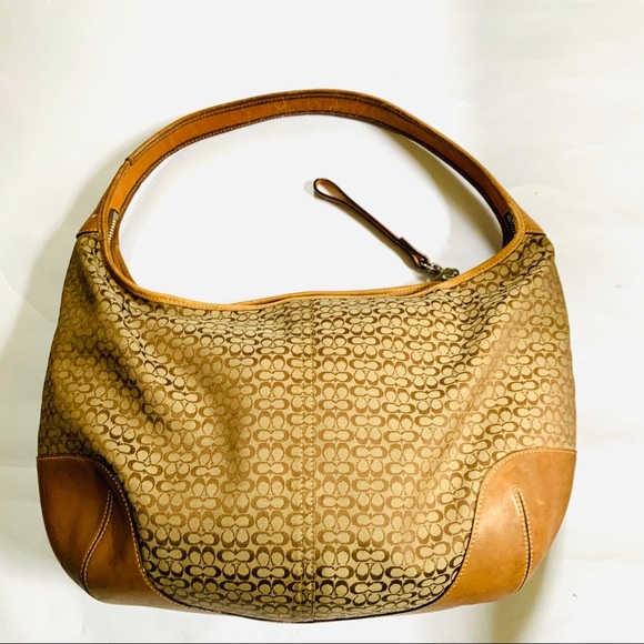 COACH HOBO BAG #6618 CANVAS WITH LEATHER TRIM - Picture 7 of 7